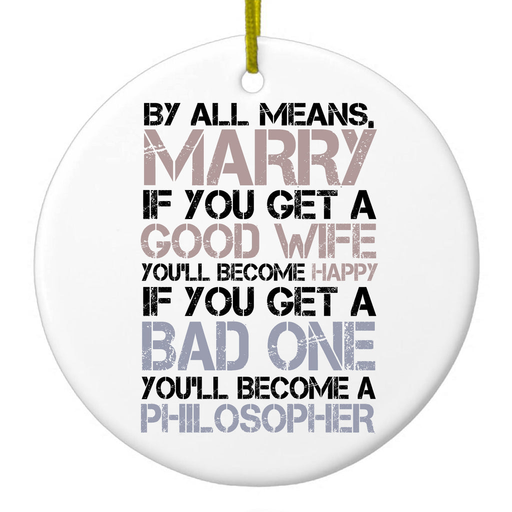 Good Wife Become Happy Ceramic Ornament