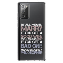 DistinctInk® Clear Shockproof Hybrid Case for Apple iPhone / Samsung Galaxy / Google Pixel - Marry - Good Wife Become Happy