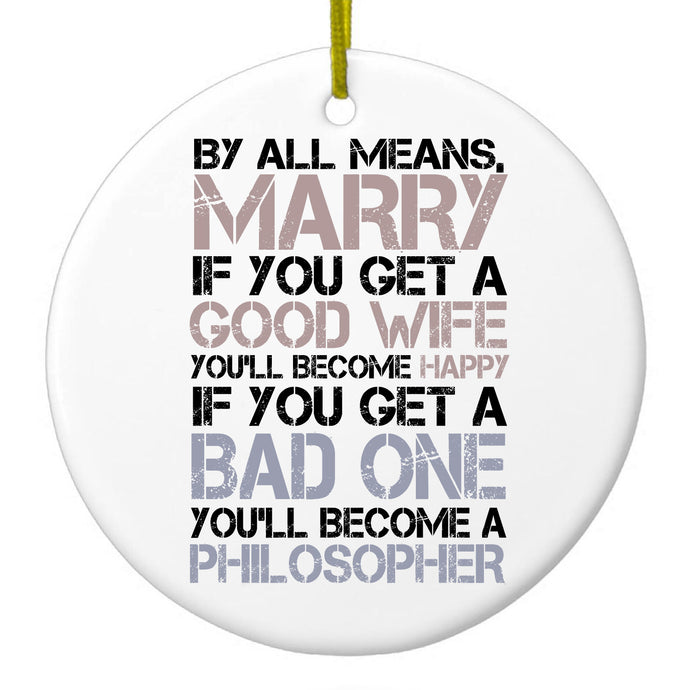 Good Wife Become Happy Ceramic Ornament