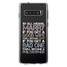 DistinctInk® Clear Shockproof Hybrid Case for Apple iPhone / Samsung Galaxy / Google Pixel - Marry - Good Wife Become Happy