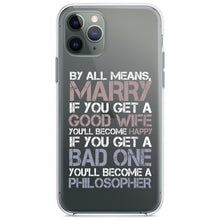 DistinctInk® Clear Shockproof Hybrid Case for Apple iPhone / Samsung Galaxy / Google Pixel - Marry - Good Wife Become Happy