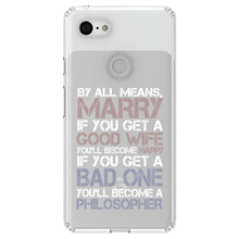 DistinctInk® Clear Shockproof Hybrid Case for Apple iPhone / Samsung Galaxy / Google Pixel - Marry - Good Wife Become Happy