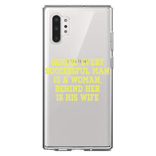 DistinctInk® Clear Shockproof Hybrid Case for Apple iPhone / Samsung Galaxy / Google Pixel - Behind Every Successful Man is a Woman