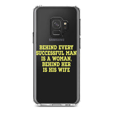 DistinctInk® Clear Shockproof Hybrid Case for Apple iPhone / Samsung Galaxy / Google Pixel - Behind Every Successful Man is a Woman