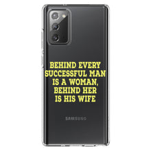 DistinctInk® Clear Shockproof Hybrid Case for Apple iPhone / Samsung Galaxy / Google Pixel - Behind Every Successful Man is a Woman