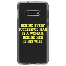 DistinctInk® Clear Shockproof Hybrid Case for Apple iPhone / Samsung Galaxy / Google Pixel - Behind Every Successful Man is a Woman