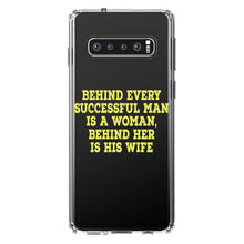 DistinctInk® Clear Shockproof Hybrid Case for Apple iPhone / Samsung Galaxy / Google Pixel - Behind Every Successful Man is a Woman
