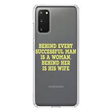 DistinctInk® Clear Shockproof Hybrid Case for Apple iPhone / Samsung Galaxy / Google Pixel - Behind Every Successful Man is a Woman