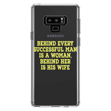 DistinctInk® Clear Shockproof Hybrid Case for Apple iPhone / Samsung Galaxy / Google Pixel - Behind Every Successful Man is a Woman