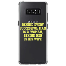 DistinctInk® Clear Shockproof Hybrid Case for Apple iPhone / Samsung Galaxy / Google Pixel - Behind Every Successful Man is a Woman