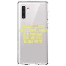 DistinctInk® Clear Shockproof Hybrid Case for Apple iPhone / Samsung Galaxy / Google Pixel - Behind Every Successful Man is a Woman