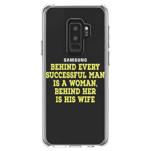 DistinctInk® Clear Shockproof Hybrid Case for Apple iPhone / Samsung Galaxy / Google Pixel - Behind Every Successful Man is a Woman