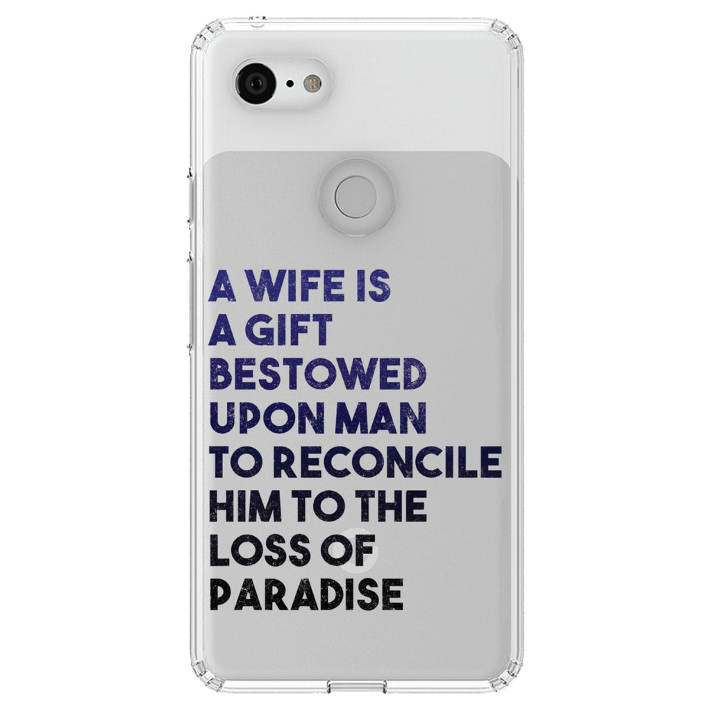 A Wife is a Gift Bestowed Upon Man Clear Shockproof iPhone Case, view 22