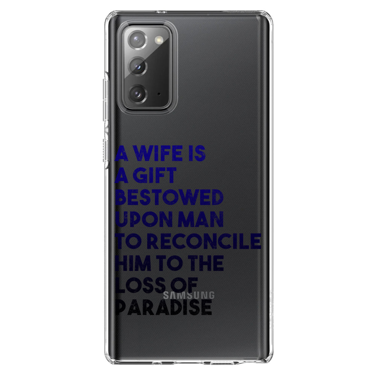 A Wife is a Gift Bestowed Upon Man Clear Shockproof iPhone Case, view 8