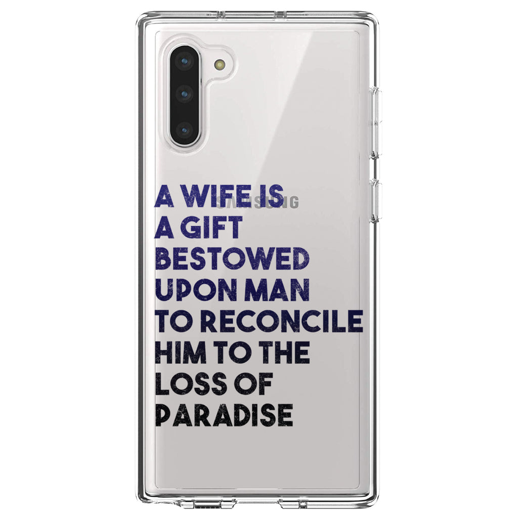 A Wife is a Gift Bestowed Upon Man Clear Shockproof iPhone Case, view 9