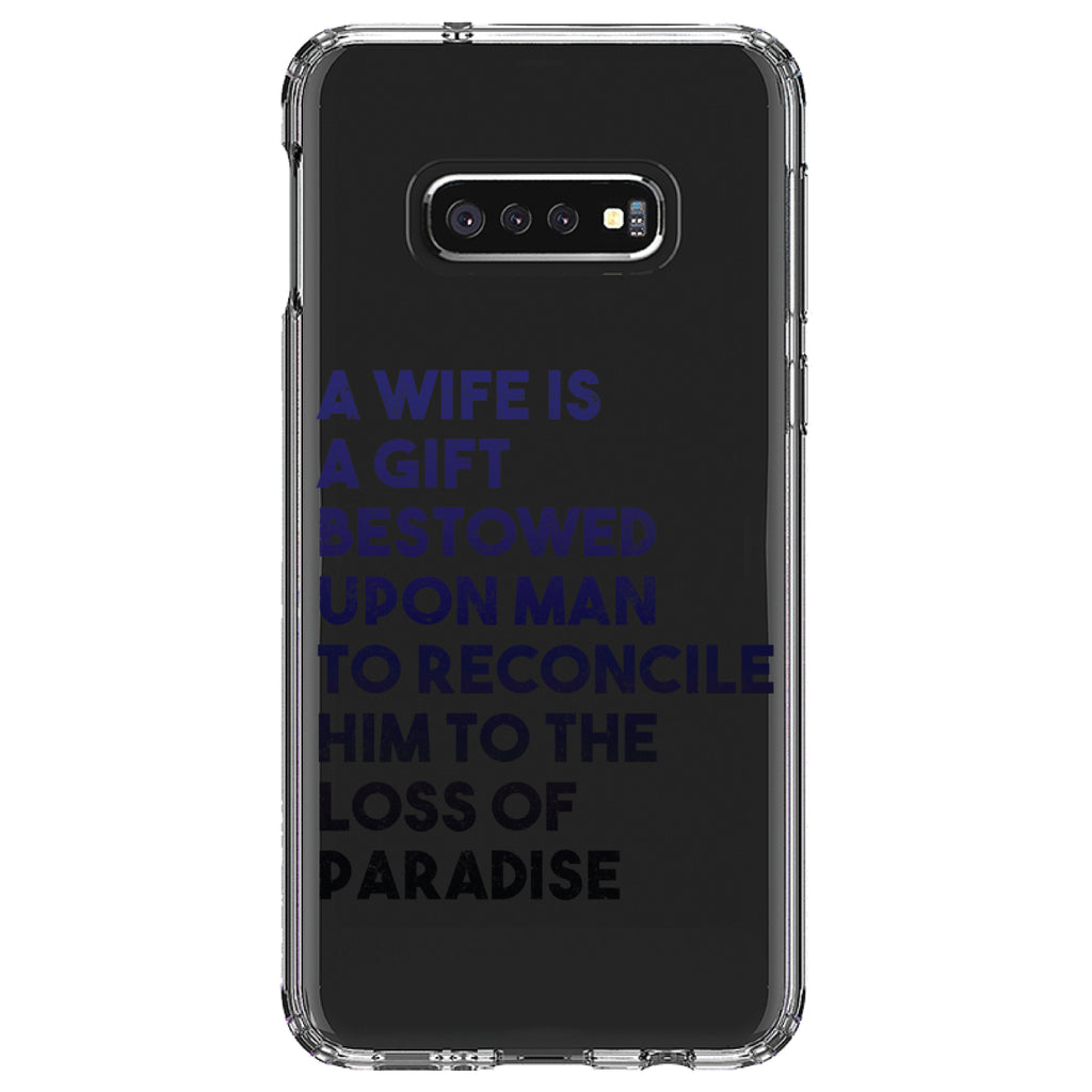 A Wife is a Gift Bestowed Upon Man Clear Shockproof iPhone Case, view 18