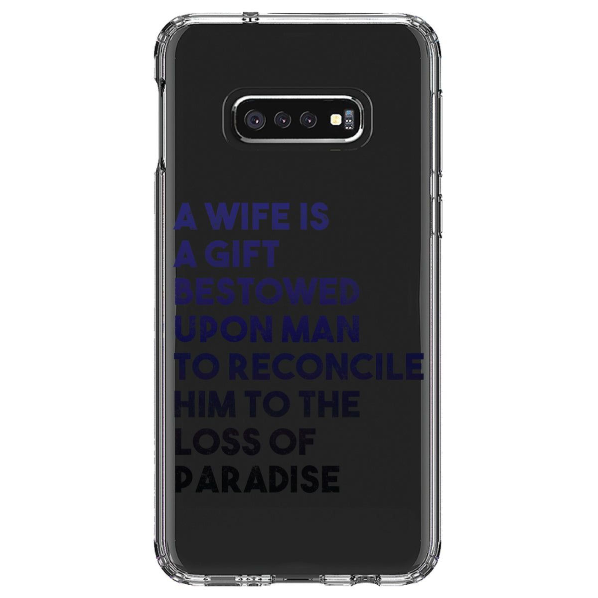 A Wife is a Gift Bestowed Upon Man Clear Shockproof iPhone Case, view 18