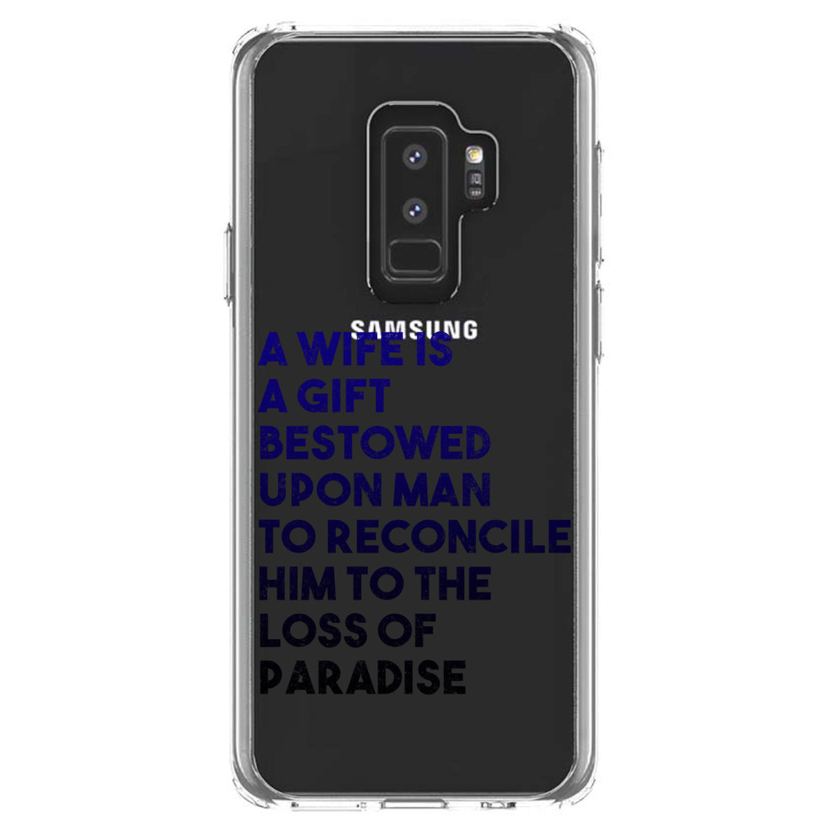 A Wife is a Gift Bestowed Upon Man Clear Shockproof iPhone Case, view 20