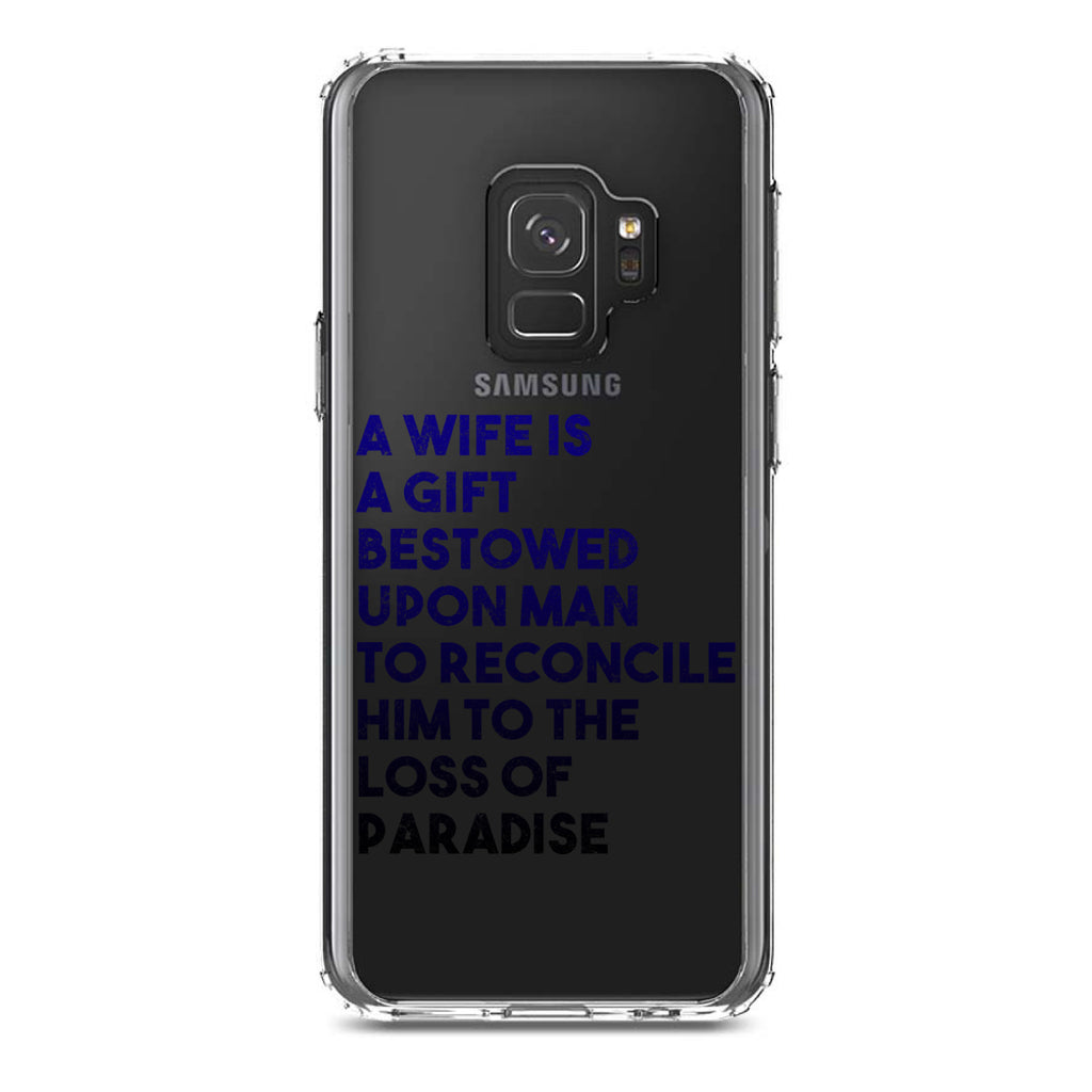 A Wife is a Gift Bestowed Upon Man Clear Shockproof iPhone Case, view 19