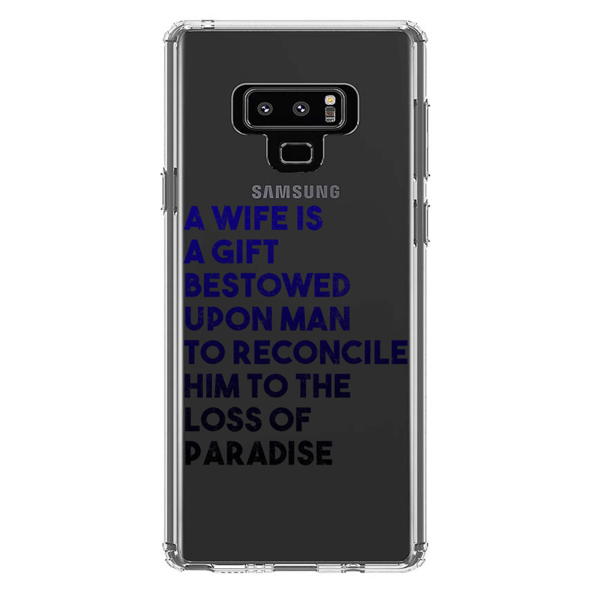 A Wife is a Gift Bestowed Upon Man Clear Shockproof iPhone Case, view 11