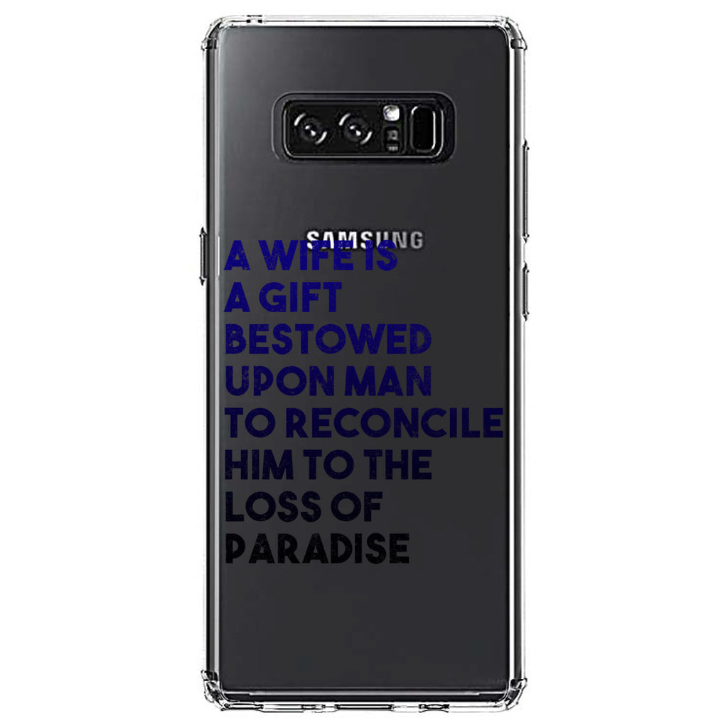 A Wife is a Gift Bestowed Upon Man Clear Shockproof iPhone Case, view 12
