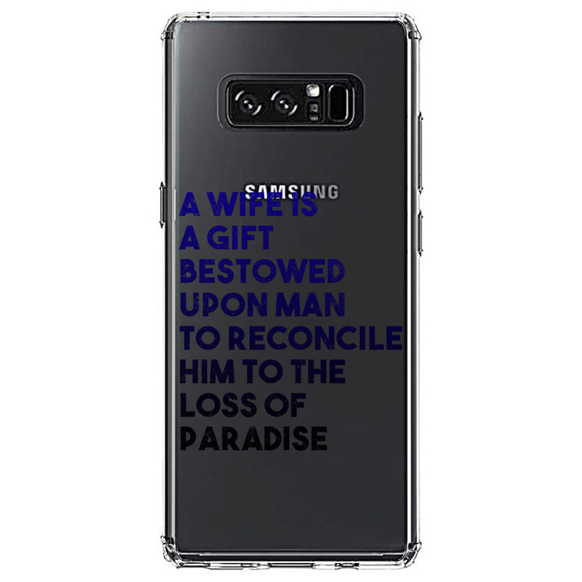 A Wife is a Gift Bestowed Upon Man Clear Shockproof iPhone Case, view 12