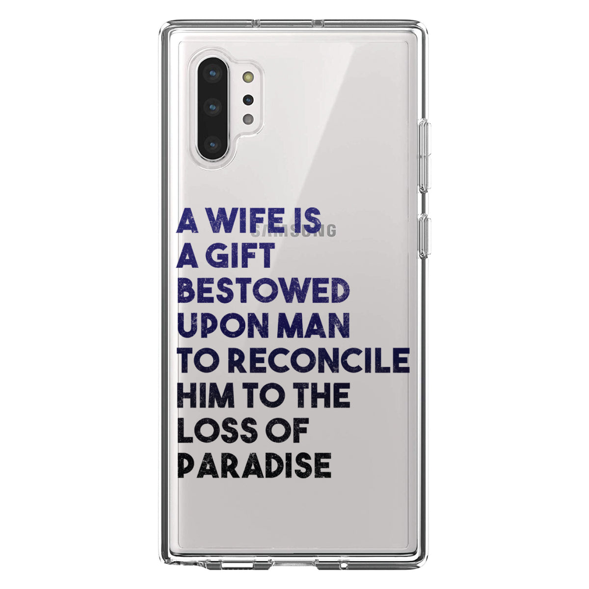 A Wife is a Gift Bestowed Upon Man Clear Shockproof iPhone Case, view 10
