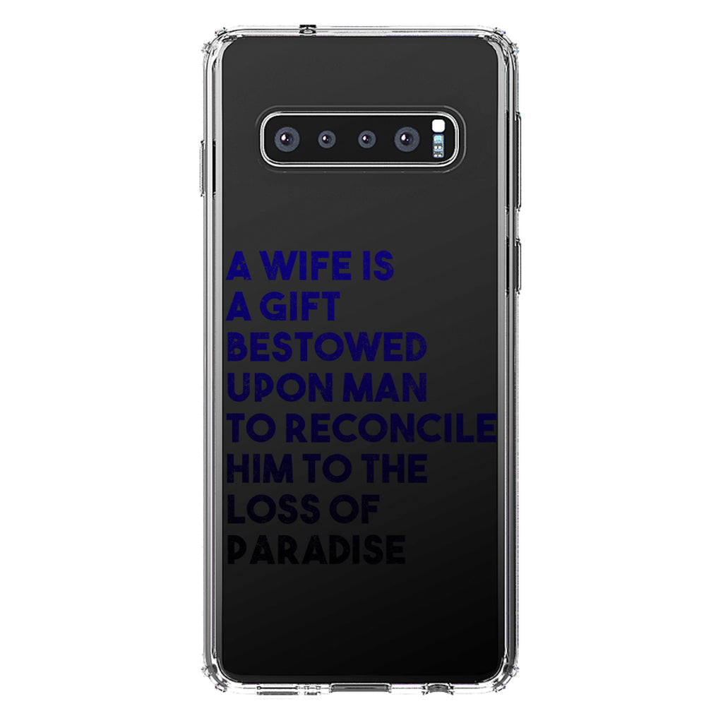 A Wife is a Gift Bestowed Upon Man Clear Shockproof iPhone Case, view 16