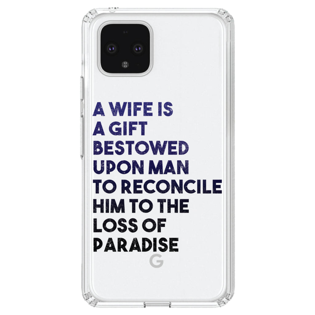 A Wife is a Gift Bestowed Upon Man Clear Shockproof iPhone Case, view 23