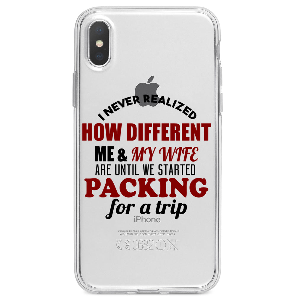 Never Realized How Different Packing For Trip Clear Shockproof iPhone Case, view 3