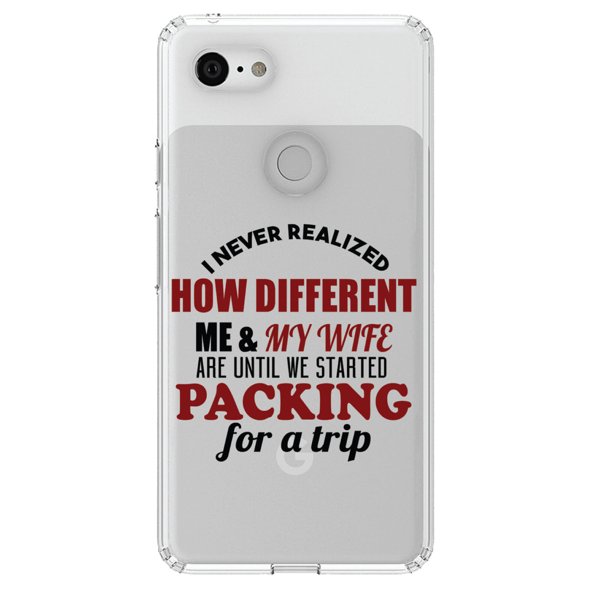 Never Realized How Different Packing For Trip Clear Shockproof iPhone Case, view 21