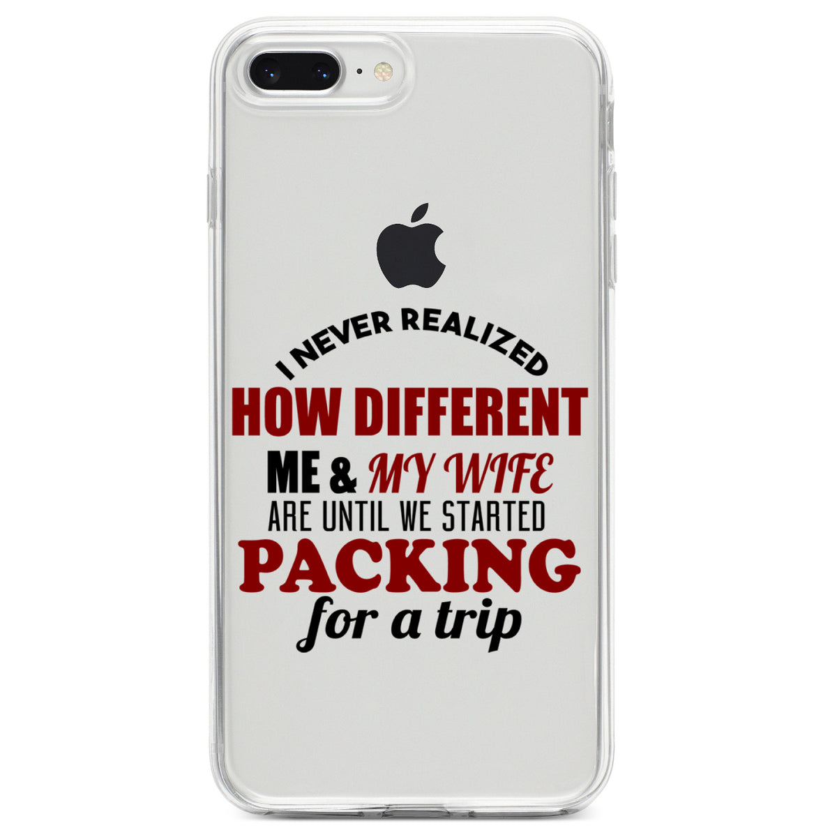 Never Realized How Different Packing For Trip Clear Shockproof iPhone Case, view 6