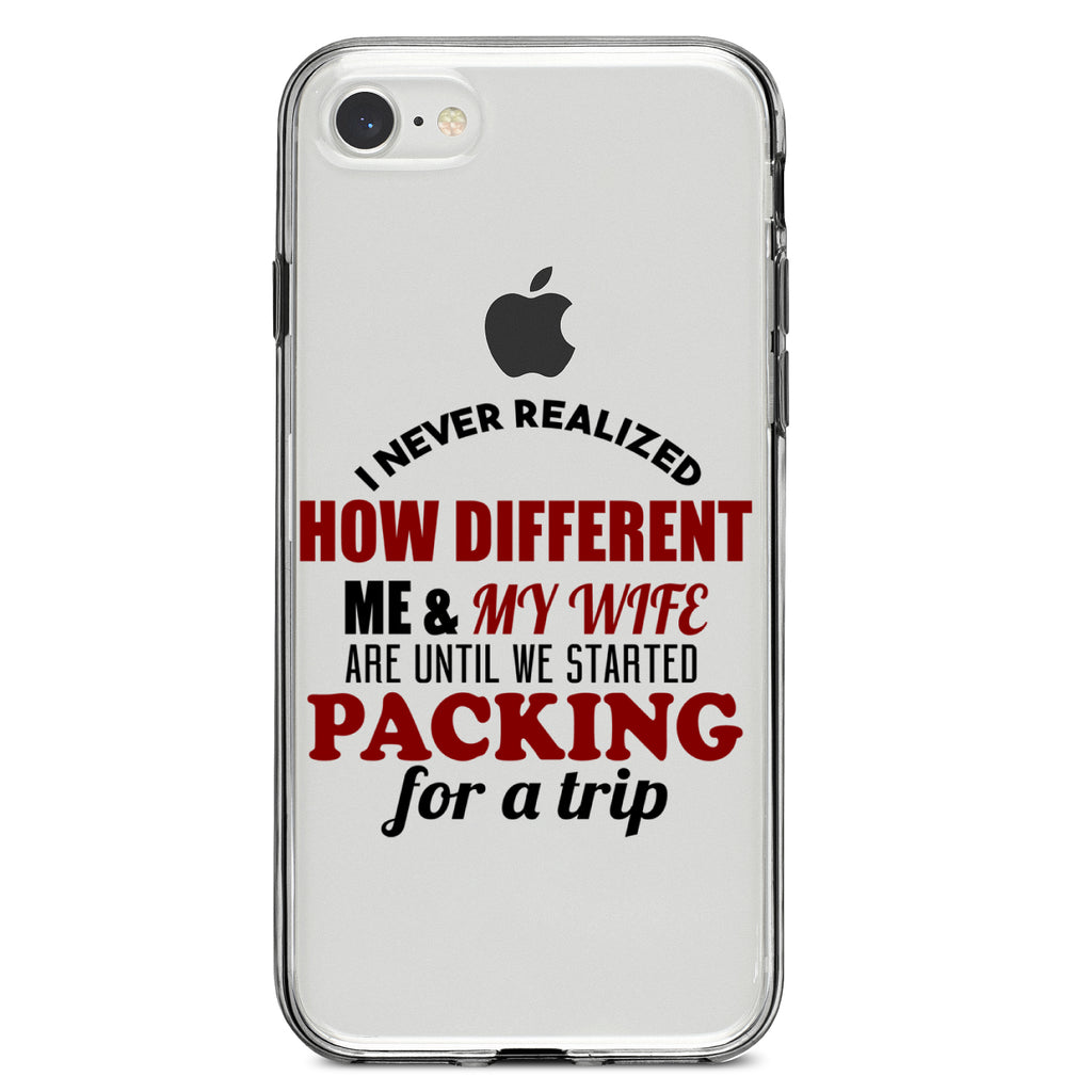 Never Realized How Different Packing For Trip Clear Shockproof iPhone Case, view 5