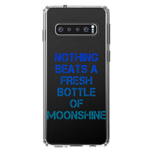 DistinctInk® Clear Shockproof Hybrid Case for Apple iPhone / Samsung Galaxy / Google Pixel - Nothing Beats a Fresh Bottle of Moonshine