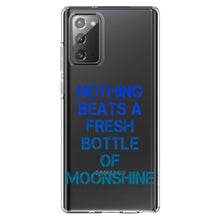 DistinctInk® Clear Shockproof Hybrid Case for Apple iPhone / Samsung Galaxy / Google Pixel - Nothing Beats a Fresh Bottle of Moonshine