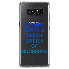 DistinctInk® Clear Shockproof Hybrid Case for Apple iPhone / Samsung Galaxy / Google Pixel - Nothing Beats a Fresh Bottle of Moonshine