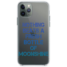 DistinctInk® Clear Shockproof Hybrid Case for Apple iPhone / Samsung Galaxy / Google Pixel - Nothing Beats a Fresh Bottle of Moonshine