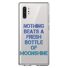 DistinctInk® Clear Shockproof Hybrid Case for Apple iPhone / Samsung Galaxy / Google Pixel - Nothing Beats a Fresh Bottle of Moonshine