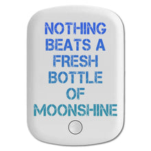 DistinctInk Magnetic Battery Pack, Wireless Portable Charger with USB-C Cable, Compatible with MagSafe iPhone 14 / 13 / 12 Series - Nothing Beats a Fresh Bottle of Moonshine