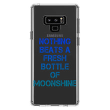 DistinctInk® Clear Shockproof Hybrid Case for Apple iPhone / Samsung Galaxy / Google Pixel - Nothing Beats a Fresh Bottle of Moonshine