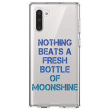 DistinctInk® Clear Shockproof Hybrid Case for Apple iPhone / Samsung Galaxy / Google Pixel - Nothing Beats a Fresh Bottle of Moonshine