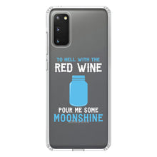 DistinctInk® Clear Shockproof Hybrid Case for Apple iPhone / Samsung Galaxy / Google Pixel - To Hell with Red Wine Pour Me Moonshine