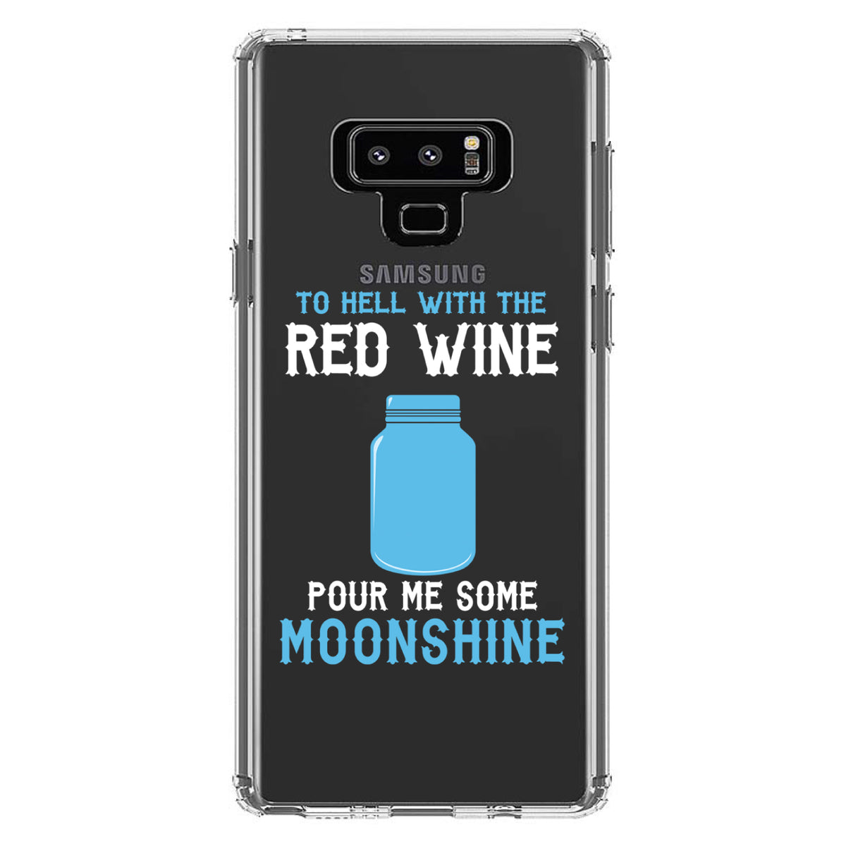 To Hell with Red Wine Pour Me Moonshine Clear Shockproof iPhone Case, view 11