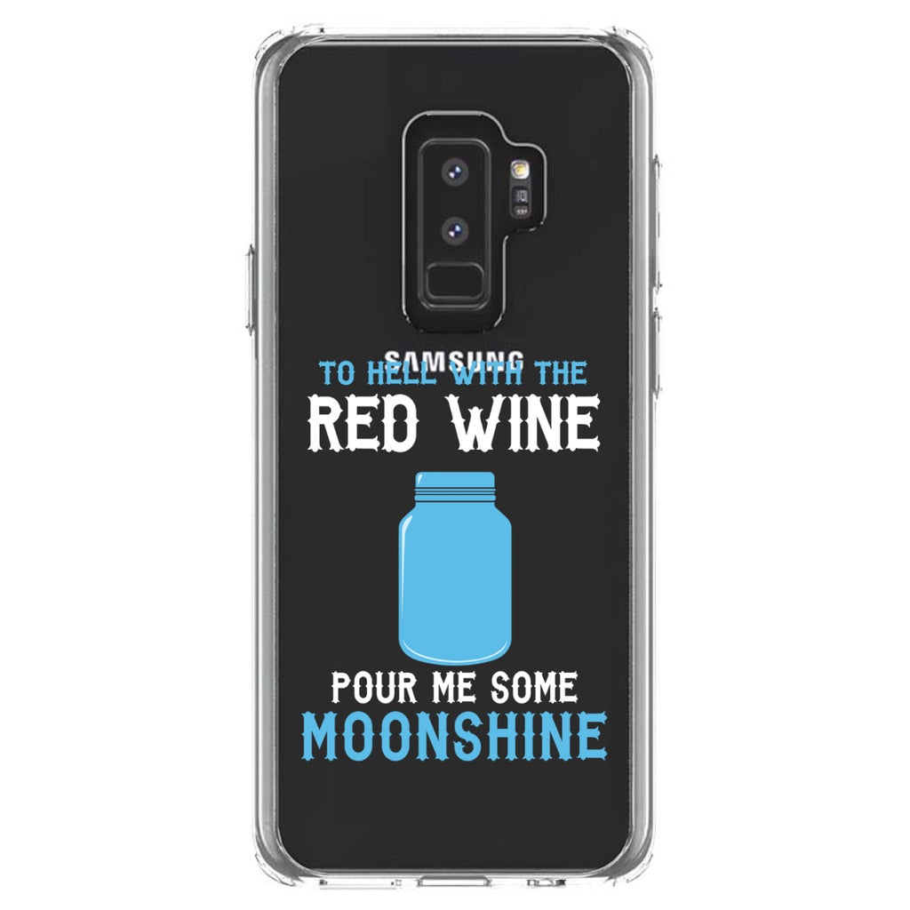 To Hell with Red Wine Pour Me Moonshine Clear Shockproof iPhone Case, view 20