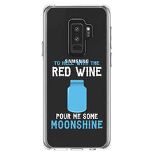 DistinctInk® Clear Shockproof Hybrid Case for Apple iPhone / Samsung Galaxy / Google Pixel - To Hell with Red Wine Pour Me Moonshine
