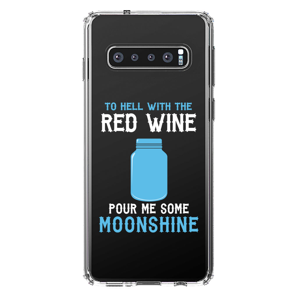To Hell with Red Wine Pour Me Moonshine Clear Shockproof iPhone Case, view 16
