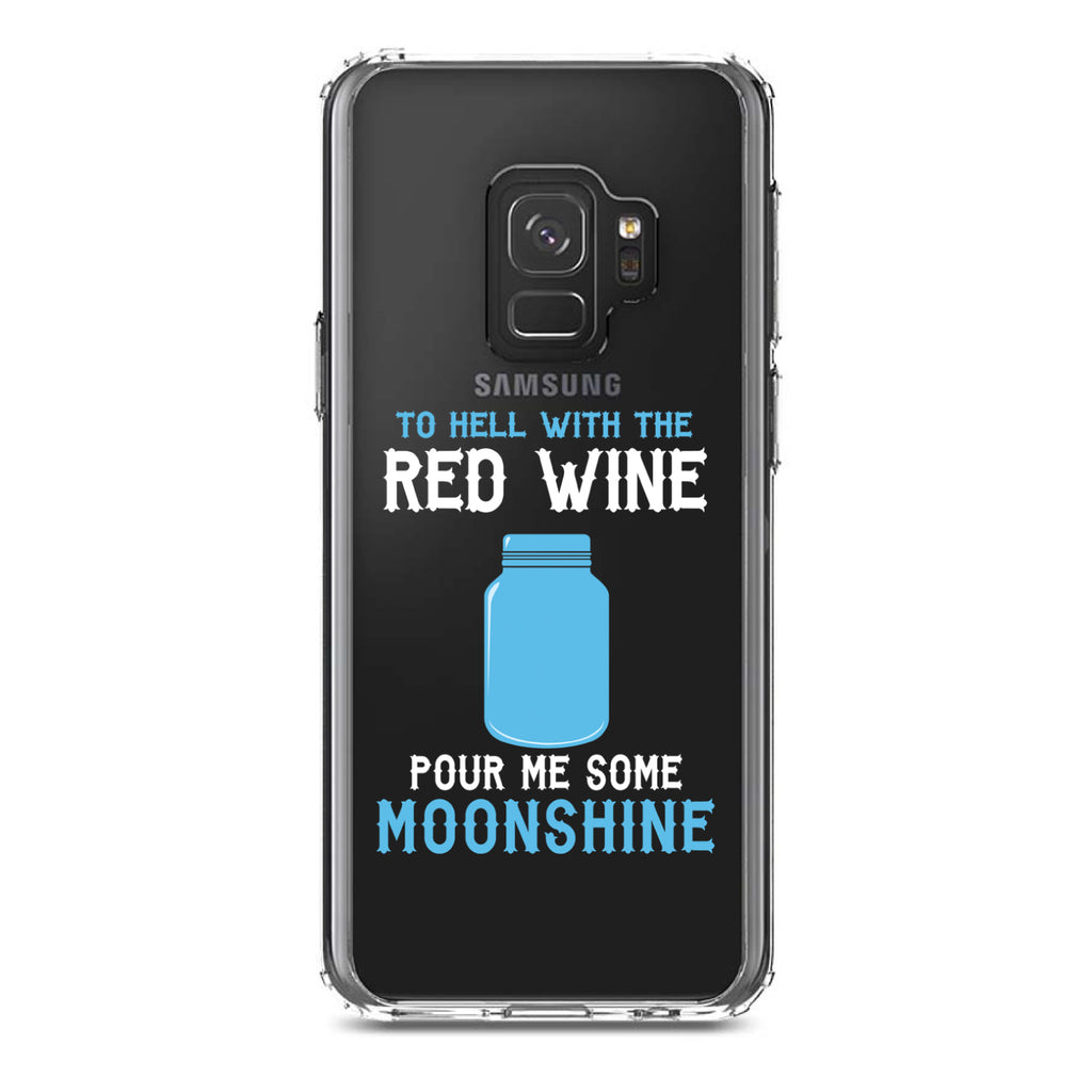 To Hell with Red Wine Pour Me Moonshine Clear Shockproof iPhone Case, view 19