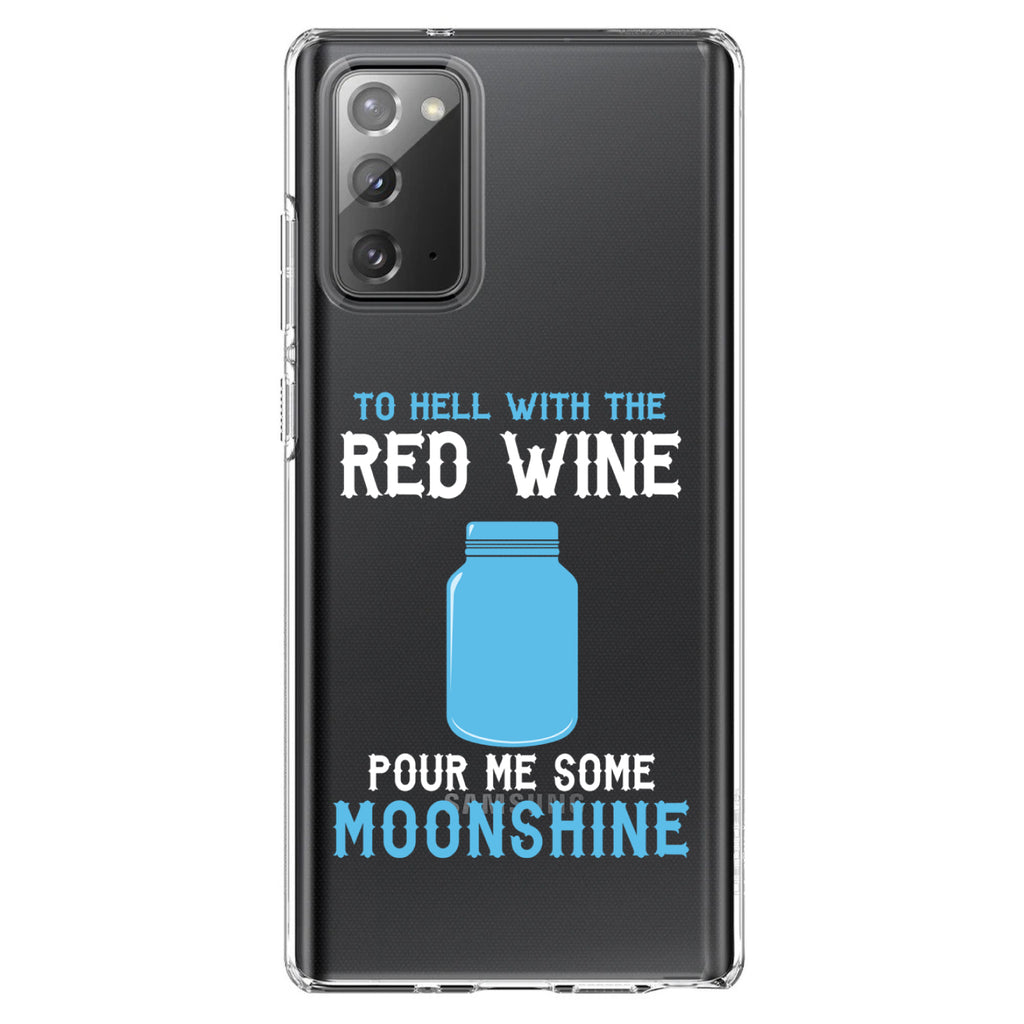 To Hell with Red Wine Pour Me Moonshine Clear Shockproof iPhone Case, view 8
