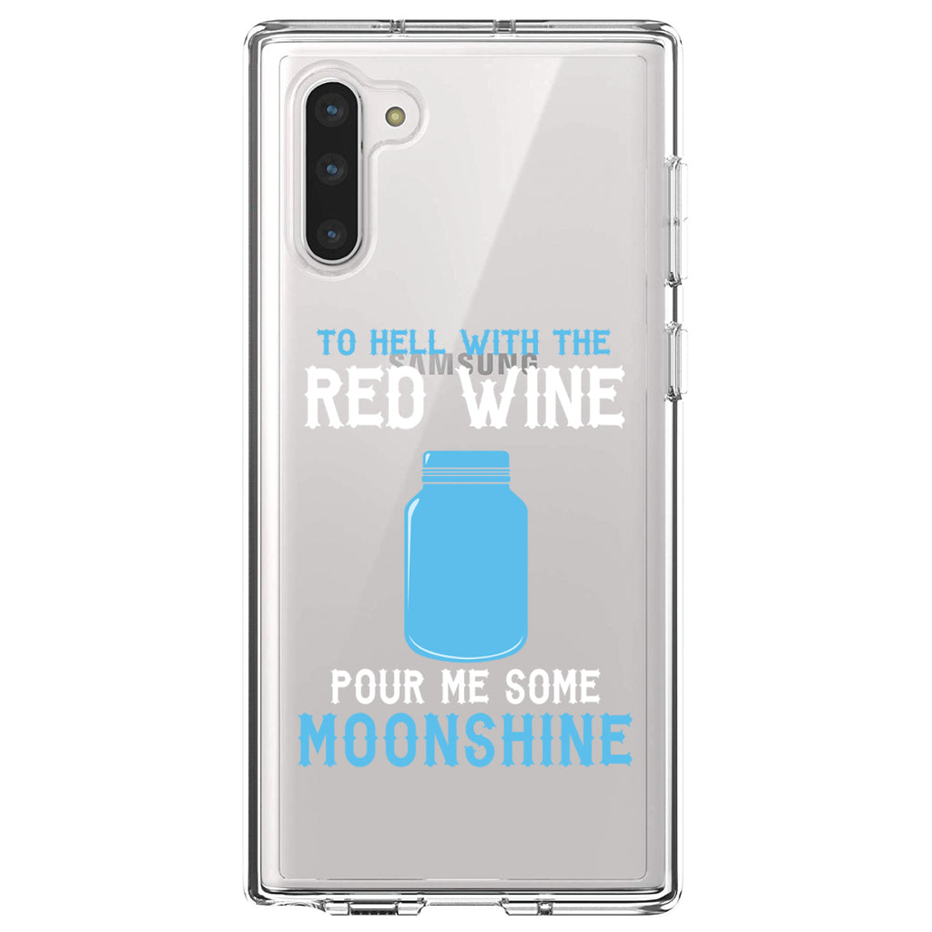 To Hell with Red Wine Pour Me Moonshine Clear Shockproof iPhone Case, view 9