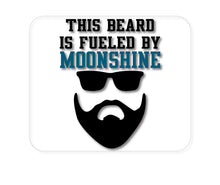 DistinctInk Custom Foam Rubber Mouse Pad - 1/4" Thick - This Beard is Fueled by Moonshine